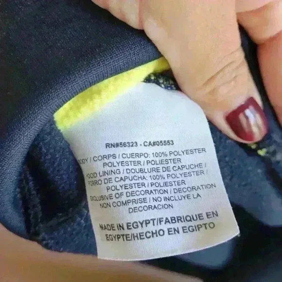 Nike Mens Medium Therma Fit Knockout Hoodie Sweatshirt Dark Blue /Neon Yellow - Picture 11 of 11